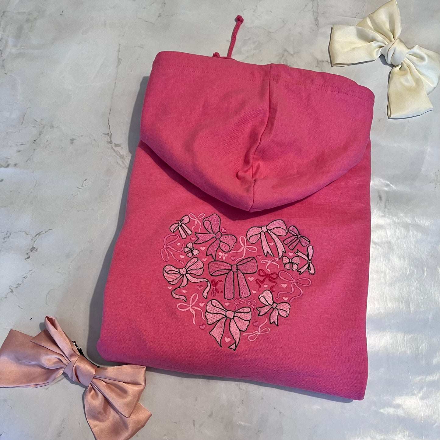 Bow heart - back embroidery