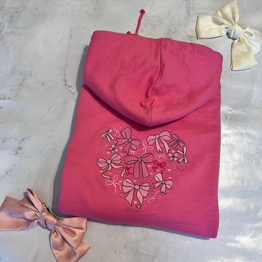 Bow heart - back embroidery