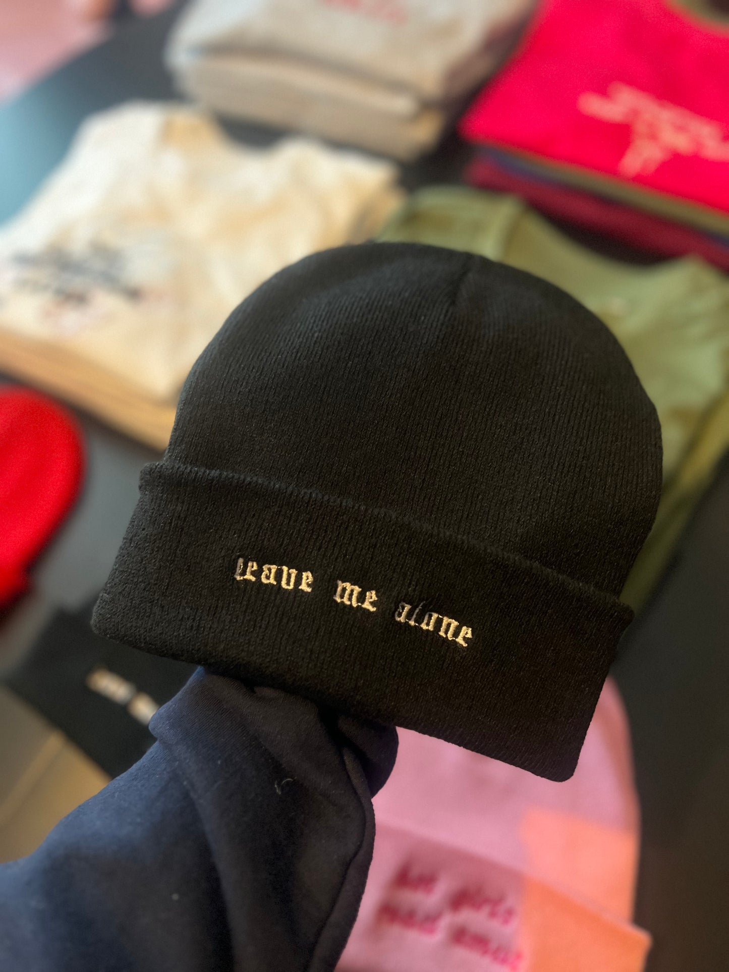Leave me alone beanie