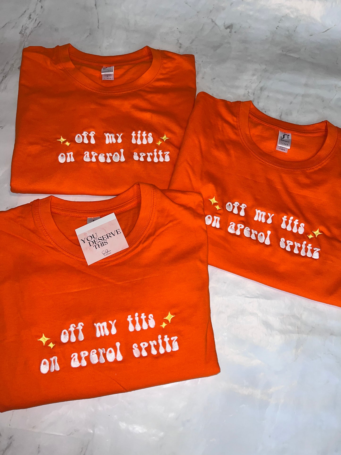 Off my tits on aperol spritz