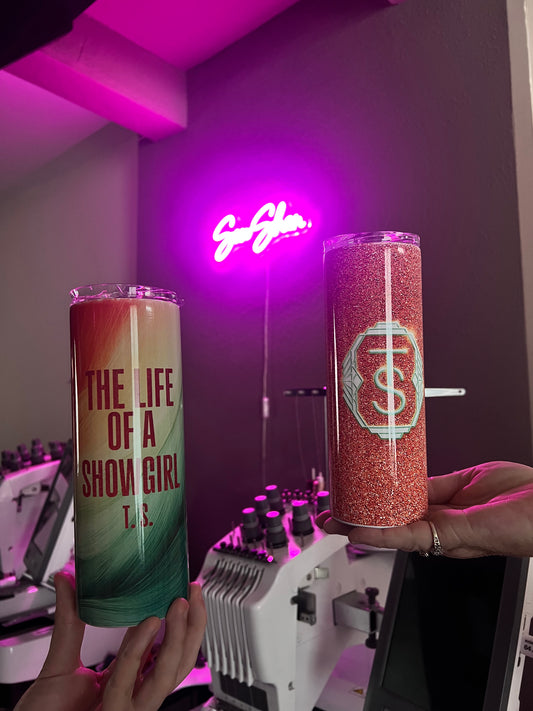 The life of a Showgirl tumbler