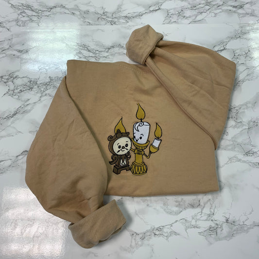 Lumier and Cogsworth - disney