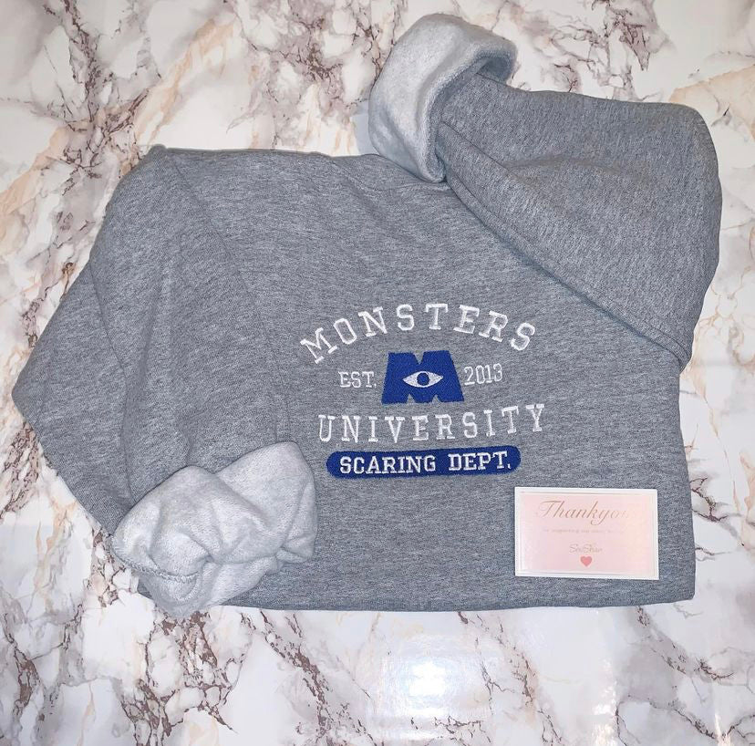 monsters university hoodie Monsters Inc University – Sewshan