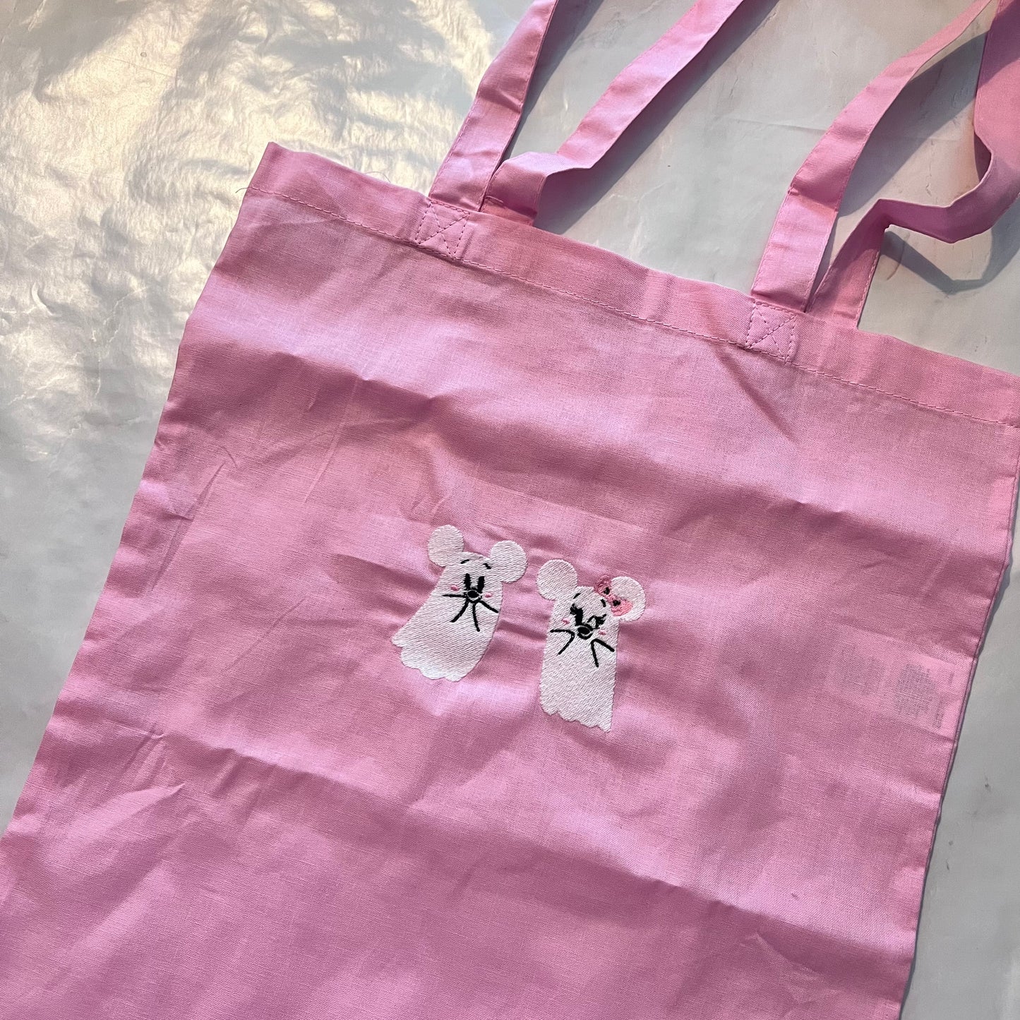Mickey and Minnie ghost tote bag