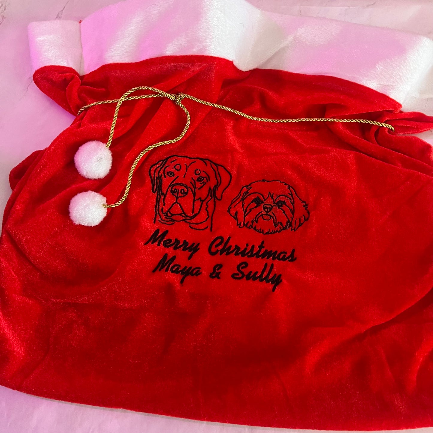 Pet Christmas Santa sack